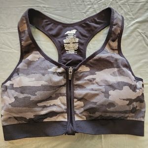 Avta zip up sports bra camo size 3x